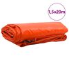 vidaXL Tarpaulin 650g / m&sup2; Oranžov&aacute; 1,5 x 20 m Pl&aacute;tno s PVC povrchom