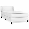 vidaXL Boxspring posteľ s matracom biela 100x200 cm umel&aacute; koža