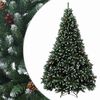 vidaXL Umel&yacute; Skl&aacute;pac&iacute; Vianočn&yacute; Stromček 210 cm oceľ