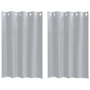 vidaXL Voile z&aacute;clona 2 ks Tmavo &scaron;ed&aacute; 140 x 140 cm Polyester