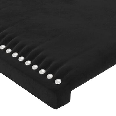 vidaXL Čelo postele so záhybmi čierne 103x23x78/88 cm zamat