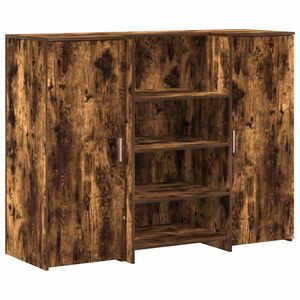 vidaXL Recepčn&yacute; st&ocirc;l dymov&yacute; dub 135x50x103,5 cm kompozitn&eacute; drevo