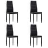 vidaXL Jed&aacute;lensk&eacute; stoličky 4 ks čierne umel&aacute; koža