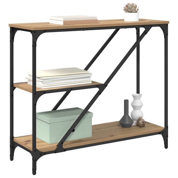 vidaXL Konzolov&yacute; st&ocirc;l Remeseln&yacute; dub 88,5 x 30 x 75 cm Kompozitn&eacute; drevo