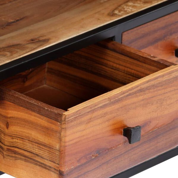 vidaXL TV skrinka 120x30x40 cm, recyklovaný masív a oceľ