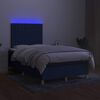 vidaXL Boxspring posteľ s matracom a LED modr&aacute; 120x190 cm l&aacute;tka
