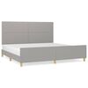 vidaXL Posteľ bez matraca bledosiv&aacute; 200x200 cm l&aacute;tka
