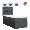 vidaXL Boxspring posteľ s matracom tmavosiv&aacute; 90x200 cm l&aacute;tka