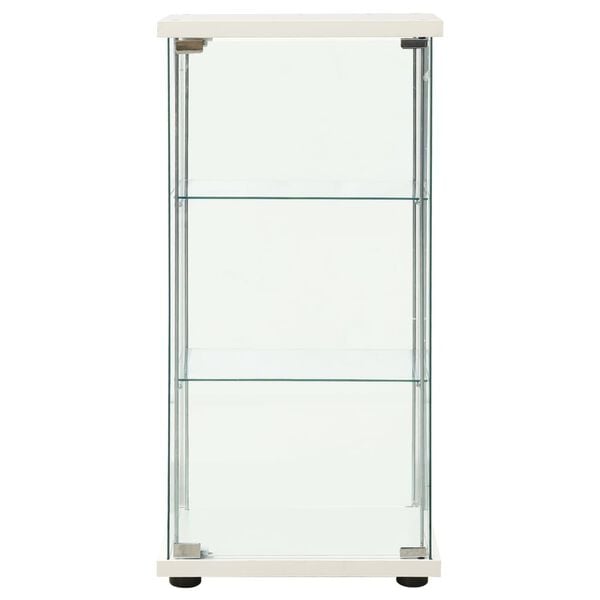 vidaXL Skladovacia skrinka tvrden&eacute; sklo biela