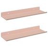 vidaXL Z&aacute;vesn&aacute; polica N&aacute;stenn&yacute; 2 pcs Ružov&aacute; 30 x 9 x 2,5 cm Oceľ