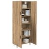 vidaXL Highboard 2 pcs Remeseln&yacute; dub Drevovl&aacute;knit&aacute; doska a sklo
