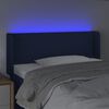 vidaXL Čelo postele s LED modr&eacute; 93x16x78/88 cm l&aacute;tka