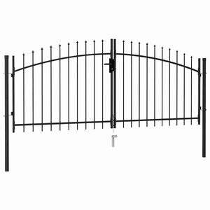 vidaXL Plotov&aacute; br&aacute;na Woerden s dvojit&yacute;mi dverami a hrotov&yacute;m vrchom 299,5x174,5 cm