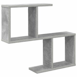 vidaXL Stenn&aacute; polica Bet&oacute;novo siv&aacute; 60 x 12 x 50,5 cm Kompozitn&eacute; drevo