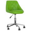 vidaXL Otočná jedálenská stolička zelená umelá koža