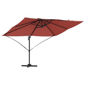 vidaXL Slnečn&iacute;k 351 x 250 x 260 cm Polyester a hlin&iacute;k Tehlov&aacute;