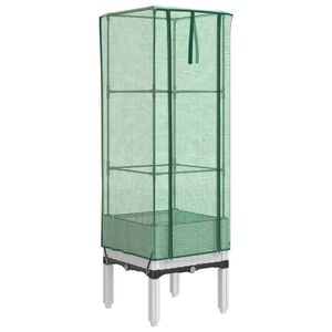 vidaXL Z&aacute;hon s krytom na sklen&iacute;k ratanov&yacute; vzhľad 40x40x140 cm