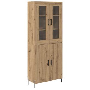 vidaXL Highboard Remeseln&yacute; dub 69,5 x 34 x 180 cm Kompozitn&eacute; drevo
