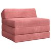 vidaXL Skladacia pohovka na span&iacute; Ružov&aacute; 200 x 70 x 10 cm Zamat