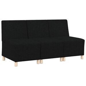 vidaXL Bezr&uacute;čkov&aacute; modul&aacute;rna sofa jednotka 3 ks Čierna l&aacute;tka