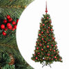 vidaXL Umel&yacute; vianočn&yacute; stromček s vianočn&yacute;mi guľami 150 cm 150 LED