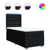 vidaXL Boxspring posteľ s matracom čierna 100x200 cm l&aacute;tka