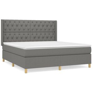 vidaXL Boxspring posteľ s matracom tmavosiv&aacute; 160x200 cm l&aacute;tka