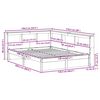 vidaXL Knižnica posteľ s čelnou doskou 2 pcs Včel&iacute; hned&yacute; 200 x 120 cm