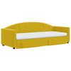 vidaXL Rozkladacia denná posteľ s matracmi žltá 80x200 cm zamat