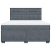 vidaXL Posteľn&yacute; r&aacute;m boxspring s matracom tmavosiv&yacute; 180x200 cm zamat
