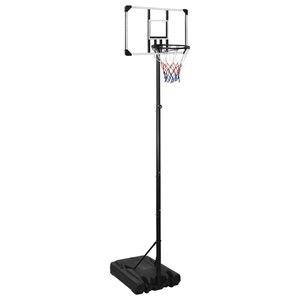 vidaXL Basketbalov&yacute; stojan priehľadn&yacute; 280-350 cm polykarbon&aacute;t