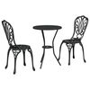 vidaXL Z&aacute;hradn&yacute; bistro set 3 pcs Čierna Hlin&iacute;k