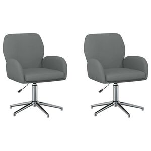 vidaXL Ot&aacute;čacie stoličky k stolu 2 ks 54 x 58 x 90 cm Tmavosiv&aacute; L&aacute;tka