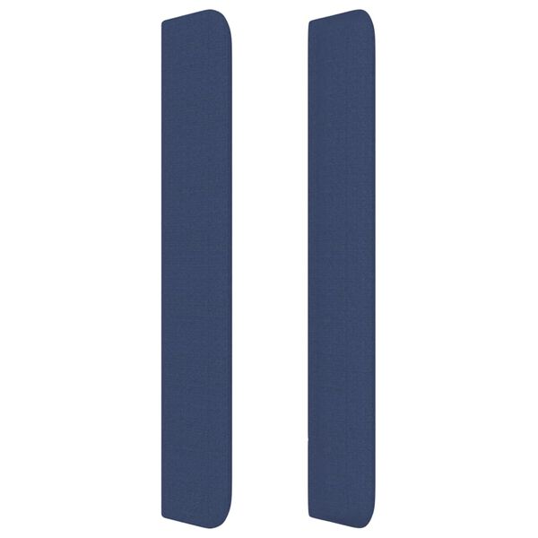 vidaXL Čelo postele so z&aacute;hybmi modr&eacute; 93x16x118/128 cm l&aacute;tka