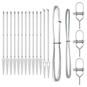 vidaXL Plotové stĺpy 13 pcs Strieborná Ø32mm 160 cm Pozinkovaná oceľ