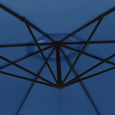 vidaXL Závesný slnečník s hliníkovou tyčou 350 cm, modrý