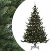 vidaXL Umel&yacute; vianočn&yacute; stromček s vianočn&yacute;mi guľami 180 cm 300 LED