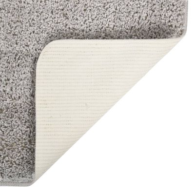 vidaXL Chlpatý koberec bledosivý 160x230 cm protišmykový