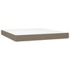 vidaXL Posteľn&yacute; r&aacute;m boxspring s matracom sivohned 160x200 cm l&aacute;tka