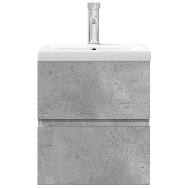 vidaXL 2-dielna sada kúpeľňového nábytku betónová kompozitné drevo