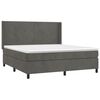 vidaXL Posteľn&yacute; r&aacute;m boxspring s matracom tmavosiv&yacute; 160x200 cm zamat