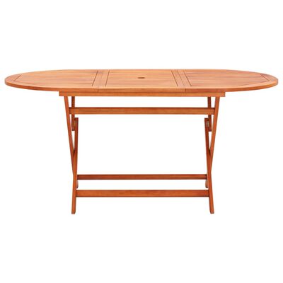 vidaXL Skladací záhradný stôl 160x85x74 cm eukalyptový masív