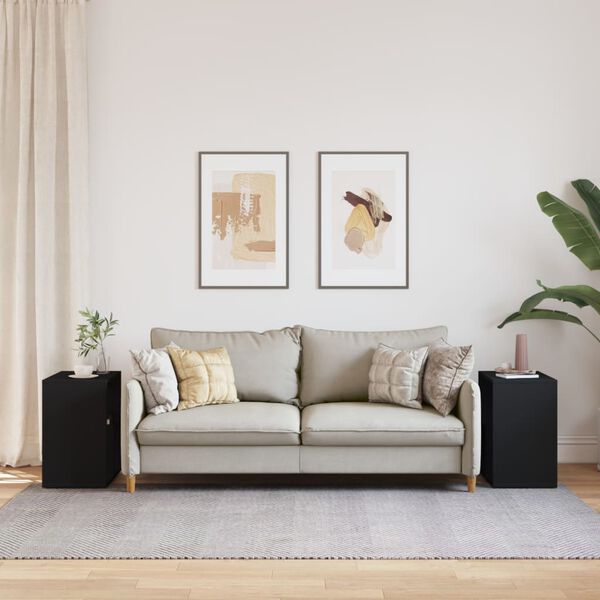 vidaXL Pr&iacute;ručn&eacute; stol&iacute;ky 2 ks čierne 50x30x50 cm kompozitn&eacute; drevo