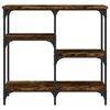 vidaXL Konzolový stolík dymový dub 80x29x75 cm kompozitné drevo