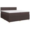 vidaXL Posteľ boxspring s matracom Tmavohned&aacute; 200 x 200 cm L&aacute;tka