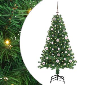 vidaXL Umel&yacute; vianočn&yacute; stromček Zelen&aacute; 150 cm PVC a Oceľ a Plast