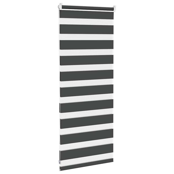vidaXL Zebra roleta čierna 65x100 cm šírka látky 60,9 cm polyester