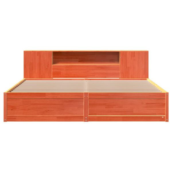 vidaXL Posteľ bez matraca voskovo hned&aacute; 180x200 cm mas&iacute;vna borovica