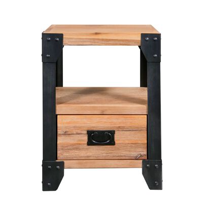 vidaXL Nočné stolíky 2 ks 40x30x54 cm masívne akáciové drevo a oceľ