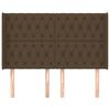 vidaXL Čelo postele so záhybmi tmavohnedé 163x16x118/128 cm látka